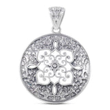 925 Sterling Silver Fillgree Designer Pendant Set