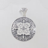 925 Sterling Silver Fillgree Designer Pendant Set