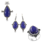 Lapis Lazuli 925 Sterling Silver Jewelry Set