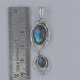 925 Silver Rainbow Calsilica Pendant