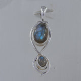 925 Silver Rainbow Calsilica Pendant