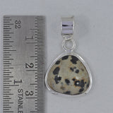 Natural Dalmatian Silver Pendant