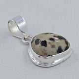 Natural Dalmatian Silver Pendant