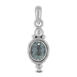 925 Silver Green Amethyst Pendant