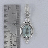 925 Silver Green Amethyst Pendant