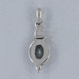 925 Silver Green Amethyst Pendant