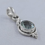 925 Silver Green Amethyst Pendant