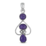 925 Starling silver Charoite Pendant