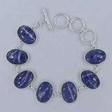 Sodalite Gemstone Silver Bracelet