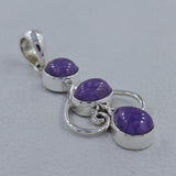 925 Sterling silver Charoite Pendants