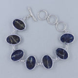 Sodalite Gemstone Silver Bracelet