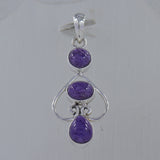 925 Starling silver Charoite Pendant