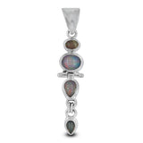 925 Silver Rainbow Moonstone Pendant