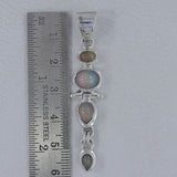 Rainbow Moonstone 925 Sterling Silver Pendant