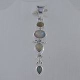 Rainbow Moonstone 925 Sterling Silver Pendant