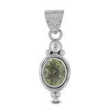 925 Silver Green Amethyst Pendant