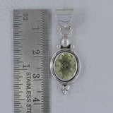 925 Silver Green Amethyst Pendant