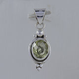 925 Silver Green Amethyst Pendant