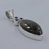 Labradorite, Blue Topaz Silver Pendant