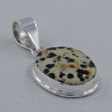 Natural Dalmatian Silver Pendant