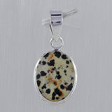 Natural Dalmatian Silver Pendant