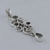 925 Sterling Silver Garnet Pendant