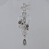 925 Sterling Silver Garnet Pendant