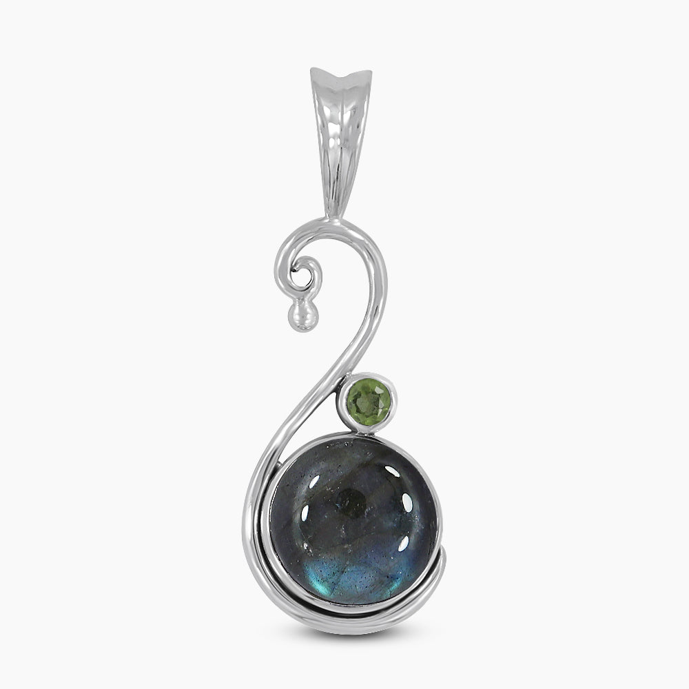 925 Silver Natural Labradorite Pendants