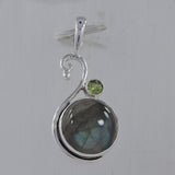 925 Silver Natural Labradorite Pendant