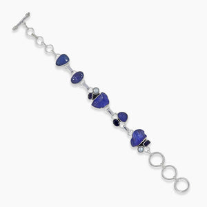 Raw Tanzanite Sterling Silver Bracelets