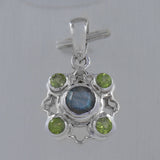 Multi Tourmaline 925 Silver Pendant