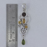 925 Sterling Silver Garnet Pendant