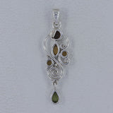 925 Sterling Silver Garnet Pendant