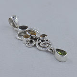 925 Sterling Silver Garnet Pendant