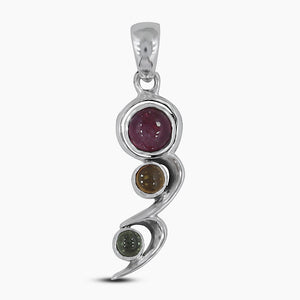 925 Sterling Silver Tourmaline Pendants