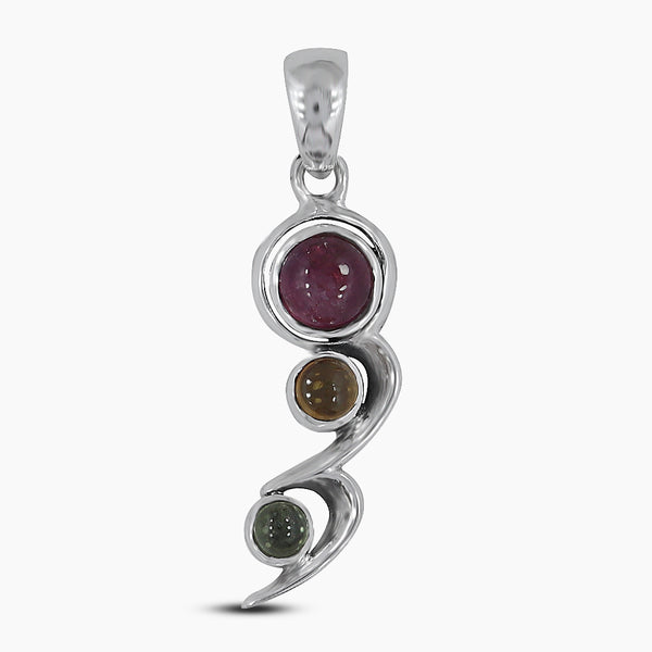 925 Sterling Silver Tourmaline Pendants