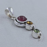 925 Sterling Silver Tourmaline Pendants