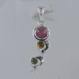 925 Sterling Silver Tourmaline Pendants