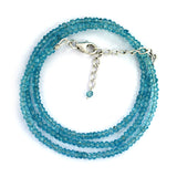 Bright Blue Apatite Beads Necklace