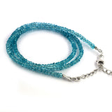 Bright Blue Apatite Beads Necklace