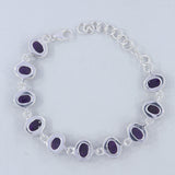 Amethyst Bracelet in Sterling Silver