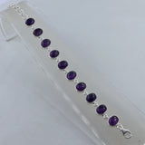 Amethyst Bracelet in Sterling Silver