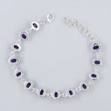 Amethyst Bracelet in Sterling Silver