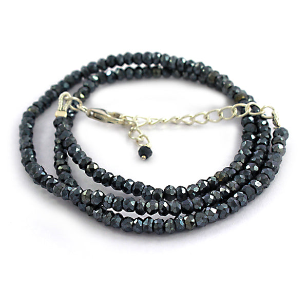Hessonite Garnet Sterling Silver Beads Necklace