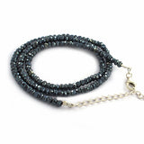 Hessonite Garnet Sterling Silver Beads Necklace