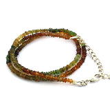 Multi Sapphire, Ruby, Emerald Beads Necklace