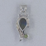 925 Silver Blue Topaz Pendant