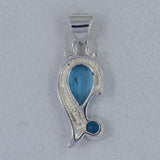 925 Silver Blue Topaz Pendant