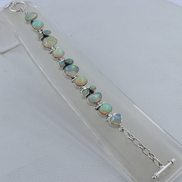 925 Silver Ethiopian Opal Bracelet