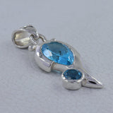 Blue Topaz 925 Sterling Silver Pendant